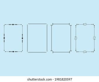 Classic ornamental decorative frames set of eight vector