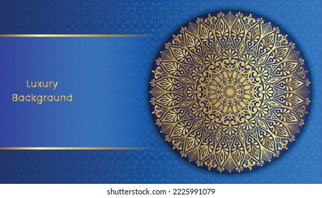 Classic ornamental invitation card with floral ornamental mandala. Luxury vintage background design in gold color. Invitation, Wedding card, Diwali, India, Indian, Arabic, Damask, Turkish, Turkish 