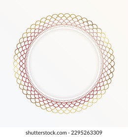 classic ornamental lace frame background with image or text space vector