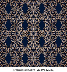 Clásico patrón ornamental sin costura. La ilustración vectorial se puede utilizar para fondos, motivos, textiles, papel pintado, telas, envoltura de regalo, plantillas. Papel De Diseño Para Scrapbook. Vector.