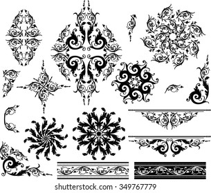 Classic Ornamental Set-Variations of cascading patterns