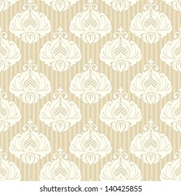 Classic ornamental wallpaper, vector seamless pattern