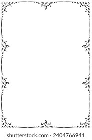 Borde ornamentado clásico y elemento de marco. Vector de ornamento vintage aislado sobre fondo blanco. Línea decorativa para marco, página, plantilla, afiche, tarjeta de saludo de año nuevo, invitación.