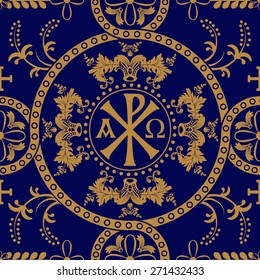 Classic orthodoxy seamless pattern