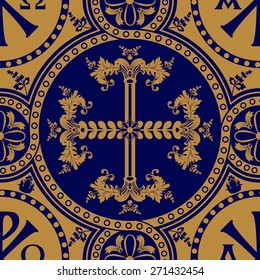 Classic orthodoxy seamless pattern