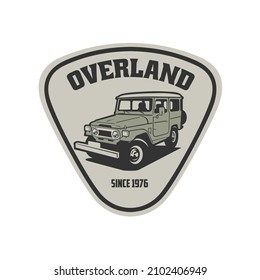 Classic Overland 4x4 Offroad SUV Truck Emblem Logo