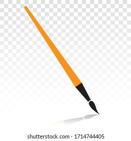 Classic paintbrush / paint brush vector icons on a transparent background