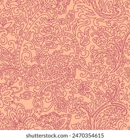 Classic Paisley Pattern Pink vector