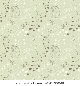 Classic Paisley textile Seamless Pattern.