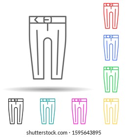 classic pants multi color style icon. Simple thin line, outline vector of clothes icons for ui and ux, website or mobile application