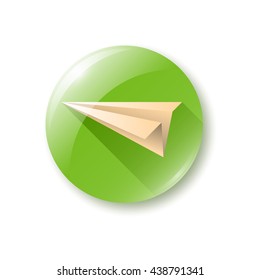 Classic paper mail crystal icon. 