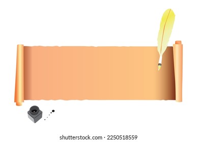Papel clásico, lápiz y tinta, ilustración vectorial