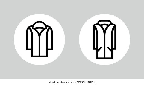 Classic parka model icon. Pictogram for web or marketplace, clothing category. Isolated vector illustration on a white background.