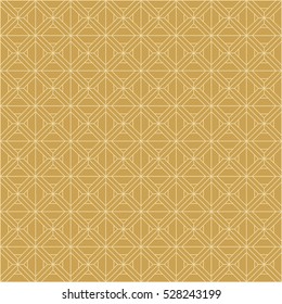 Classic parquet pattern and golden textile ornament