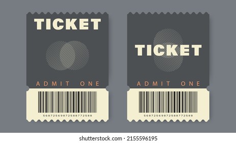 Classic party ticket for cinema, theater, circus and other events.