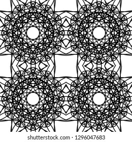 Classic with pattern for frame print design. Geometric classic background. Geometric line pattern. Abstract geometric fabric. Black pattern in retro style on white background. Seamless ornamental