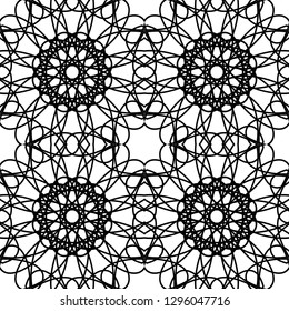 Classic with pattern for frame print design. Geometric classic background. Geometric line pattern. Abstract geometric fabric. Black pattern in retro style on white background. Seamless ornamental