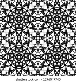 Classic with pattern for frame print design. Geometric classic background. Geometric line pattern. Abstract geometric fabric. Black pattern in retro style on white background. Seamless ornamental