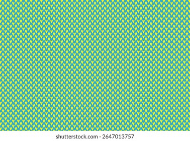 classic pattern geometric triangle shape heart seamless two color cyan and yellow, decoration pattern, paper pattern, seamless pattern vector. Retro background fabric. Vintage color geometric texture