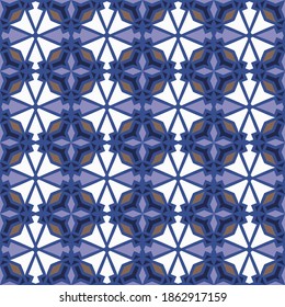 Classic Pattern Ornament, Decorative Seamless  Geometric Pattern for Design Wallpaper, Fashion Print, Trendy Decor, Home Textile, Retro Decor Vector Illustration.	