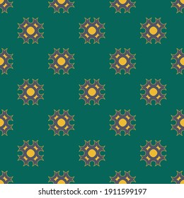 Classic Pattern Ornament, Decorative Seamless Geometric Pattern for Design Wallpaper, Fashion Print, Trendy Decor, Home Textile, Retro Decor Vector Illustration.	