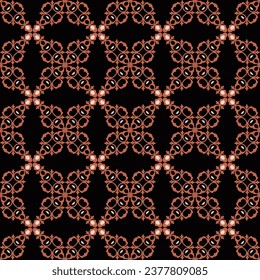 Classic Pattern Ornament, Decorative Seamless Geometric Pattern for Design Wallpaper, Fashion Print, Trendy Decor, Home Textile, Retro Decor Vector Illustration.