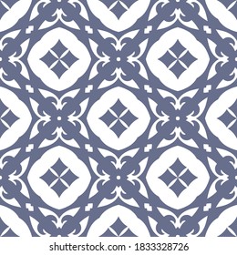 Ornamento clásico del patrón, Patrón geométrico floral sin soldadura para el fondo de escritorio del diseño, Impresión de la moda, Decoración a la moda, Textil del hogar, Ilustración vectorial de decoración retro.