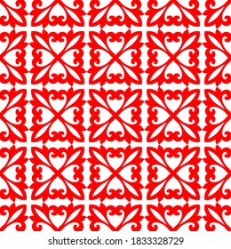 Classic Pattern Ornament, Seamless Floral Geometric Pattern for Design Wallpaper, Fashion Print, Trendy Decor, Home Textile, Retro Decor Vector Illustration.