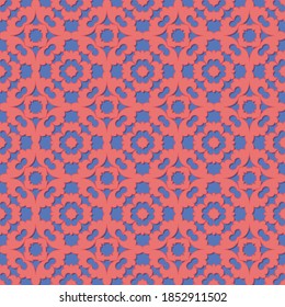 Classic Pattern Ornament, Seamless Floral Geometric Pattern for Design Wallpaper, Fashion Print, Trendy Decor, Home Textile, Retro Decor Vector Illustration.	