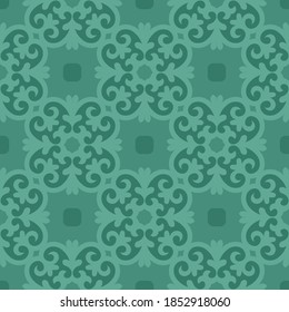 Classic Pattern Ornament, Seamless Floral Geometric Pattern for Design Wallpaper, Fashion Print, Trendy Decor, Home Textile, Retro Decor Vector Illustration.	