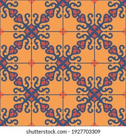 Classic Pattern Ornament, Seamless Geometric Pattern  for Design, Wallpaper, Fashion Print, Trendy Decor, Home Textile, Retro Decor. Vector.