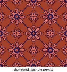 Classic Pattern Ornament, Seamless Geometric Pattern for Design, Wallpaper, Fashion Print, Trendy Decor, Home Textile, Retro Decor. Vector.