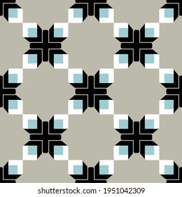 Classic Pattern Ornament, Seamless Geometric Pattern for Design, Wallpaper, Fashion Print, Trendy Decor, Home Textile, Retro Decor. Vector.	
