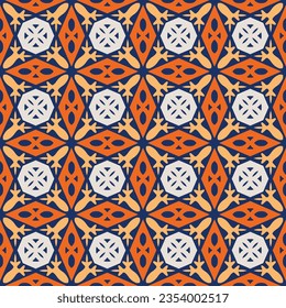 Ornamento de patrón clásico. Patrón geométrico sin inconvenientes para el diseño, tapiz, impresión de moda, decoración de moda, textil casero, decoración retro. Vector.