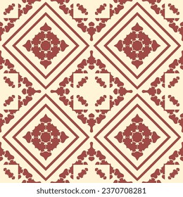 Classic Pattern Ornament, Seamless Geometric Pattern for Design, Wallpaper, Fashion Print, Trendy Decor, Home Textile, Retro Decor. Vector.	