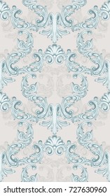 Classic pattern ornament Vector. Luxury background for invitations, ceremony, events. Royal victorian texture. Rich elegant backgrounds. Blue color