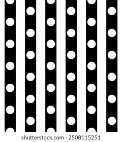 Classic  Pattern Polka Dots  With Striped Textile