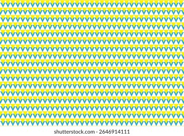 classic pattern seamless geometric triangle shape two color yellow and cyan, decoration pattern, paper pattern, seamless pattern vector. Retro background fabric. Vintage color geometric texture