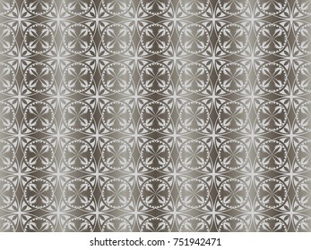 Classic pattern vector. modular butterfly. silver on gradient background. Design for wallpaper, textile, background, wrapping.