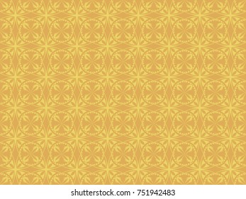 Classic pattern vector. modular butterfly. yellow on yellow background. Design for wallpaper, textile, background, wrapping.