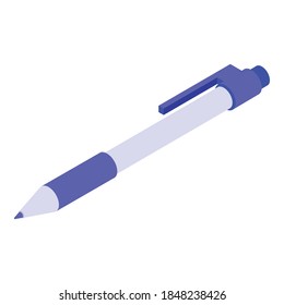 Icono de lápiz clásico. Isométrico del icono del vector del lápiz clásico para el diseño web aislado en fondo blanco