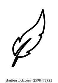 classic pen icon vector on white background. quill icon