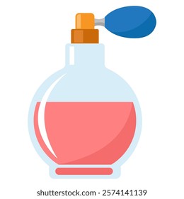 Classic Perfume Bottle Vector Illustration	
