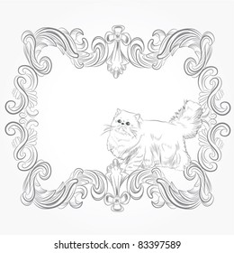 classic persian frame card