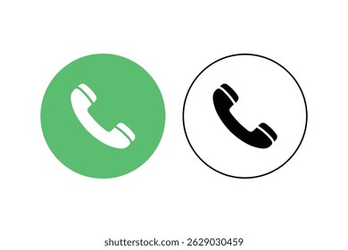 Vector clásico del icono de la llamada de teléfono, icono plano de la llamada de teléfono, icono de la llamada de teléfono móvil