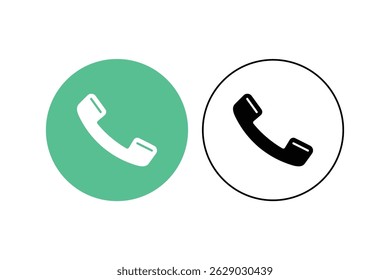 Classic Phone Call Icons Vector, flat phone call icon, mobile phone call icon