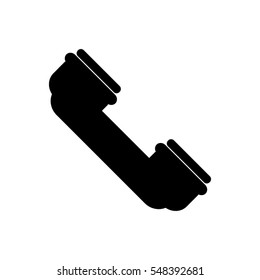 Classic phone handset. Vector icon.