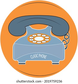 classic phone icon or logo in vector format