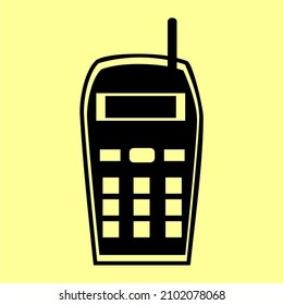 classic phone icon. old cellular