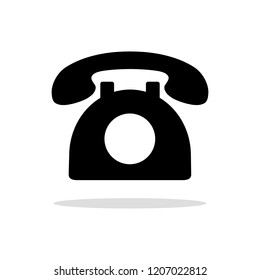 Classic Phone icon. Vector concept illustration for design.